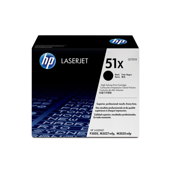 Genuine HP 51X High Yield Black LaserJet Toner Cartridge (Q7551X ...
