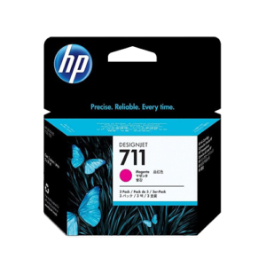 Genuine HP 711 Tri-pack 29ml Magenta Ink Cartridges (CZ135A)