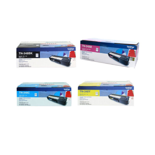 Genuine Brother TN348 Toner Cartridges Full Set B/C/M/Y