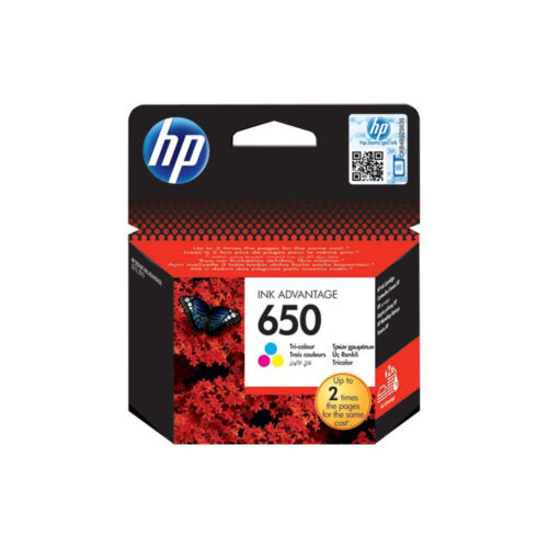 Genuine HP 650 Tri-colour Ink Cartridge Blister Pack (CZ102AE#302)