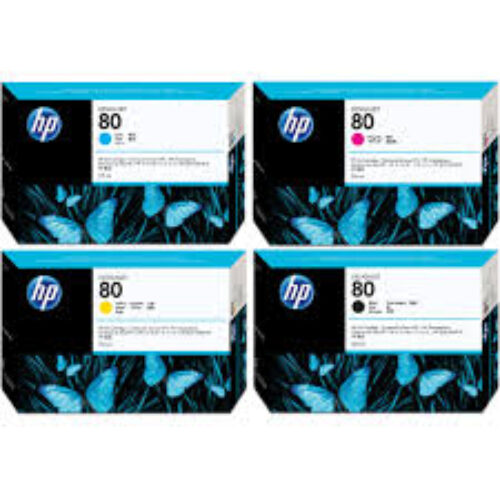 Original HP 80 CMYK High Yield Ink Cartridges
